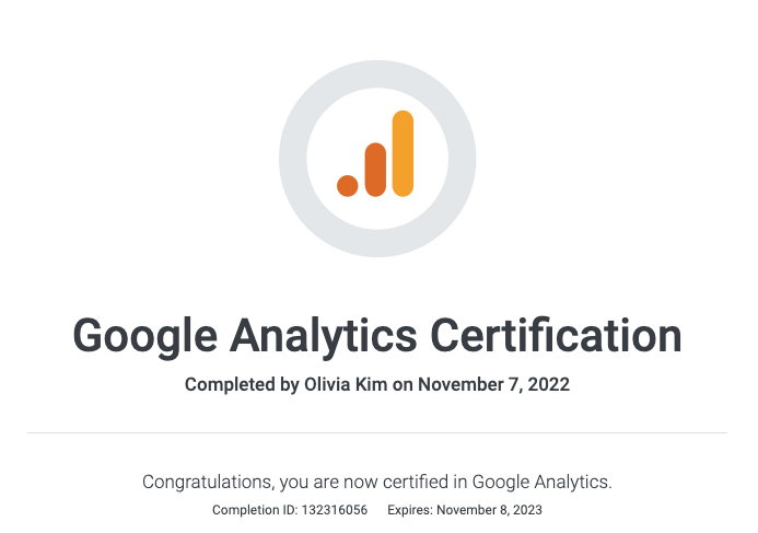 Google Analytics 4 Certification